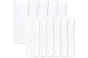 Boosties Cloth Diaper Inserts, Stay Dry Top Layer, Set of 10, Fits Honest Hybrid Diaper Cover, Fits Amazing Baby SmartNappy Cover, Pocket-Sling Compatible, 5 Tri-fold & 5 Boosters, Size Small