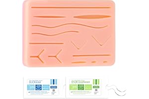 SPECTABILIS Suture Practice Pad Set with Suture Pad & Suture Practice line – Suture Practice Pad for Suturing Practice, Includes 14 Pre-Cut Wounds & 2 Packs Suture Practice Thread