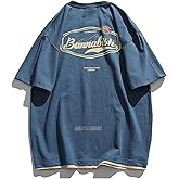 Aelfric Eden Mens Oversized T Shirts Graphic Tees Print Crew Neck Cotton Tops Streetwear Casual Shirt