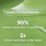 mCaffeine Green Tea Hydrogel Under Eye Patches Dark Circles Puffy Eyes Peptides view 5