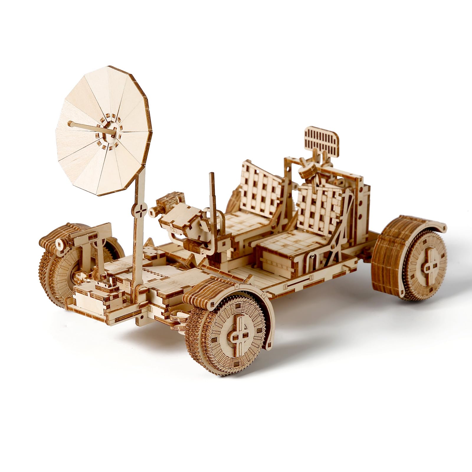 Cuteefun Car Wooden Model kit For Adult Teen, 3D Wooden Puzzle, Make Your Own Woodcraft Kit, Ideal for Birthday Christmas Father's Day (Moon Bike)