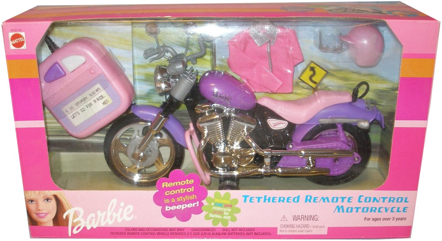 Barbie Purple Tethered Remote Control Motorcycle Amazon.co.uk Toys