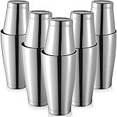 Xvvirnt 10 Pcs Cocktail Shakers, Professional Bar Shaker Boston Set, Boston Cocktail Shaker Set, Stainless Steel Martini Shakers Drink Mixer for Bartending, 18 oz & 27 oz (Silver)