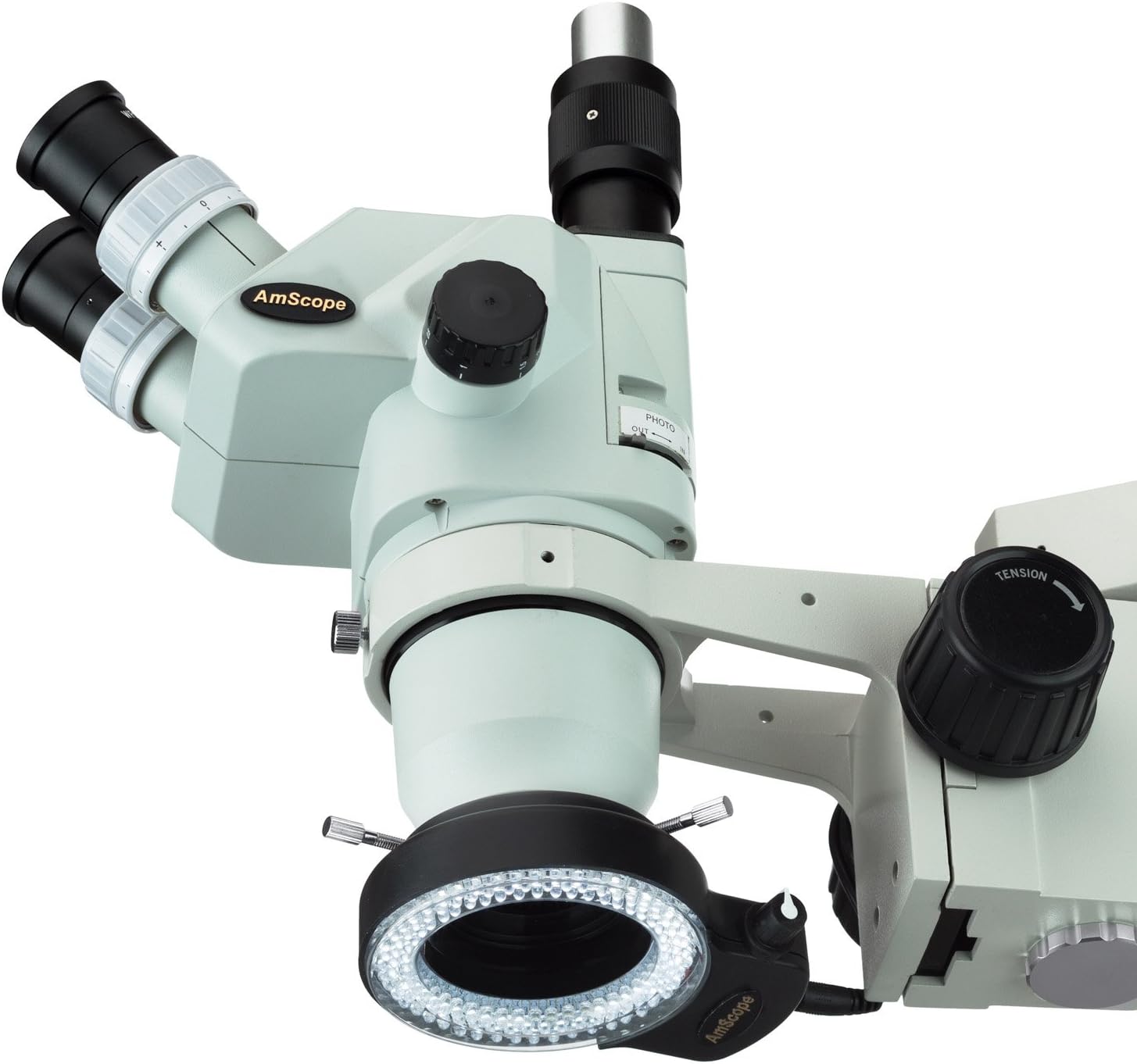 AmScope LED-144B-ZK Black 144 PCS Adjustable LED Ring Light for Stereo Microscope & Camera, with Power Adapter, USA Import (Plug A) - Image 5