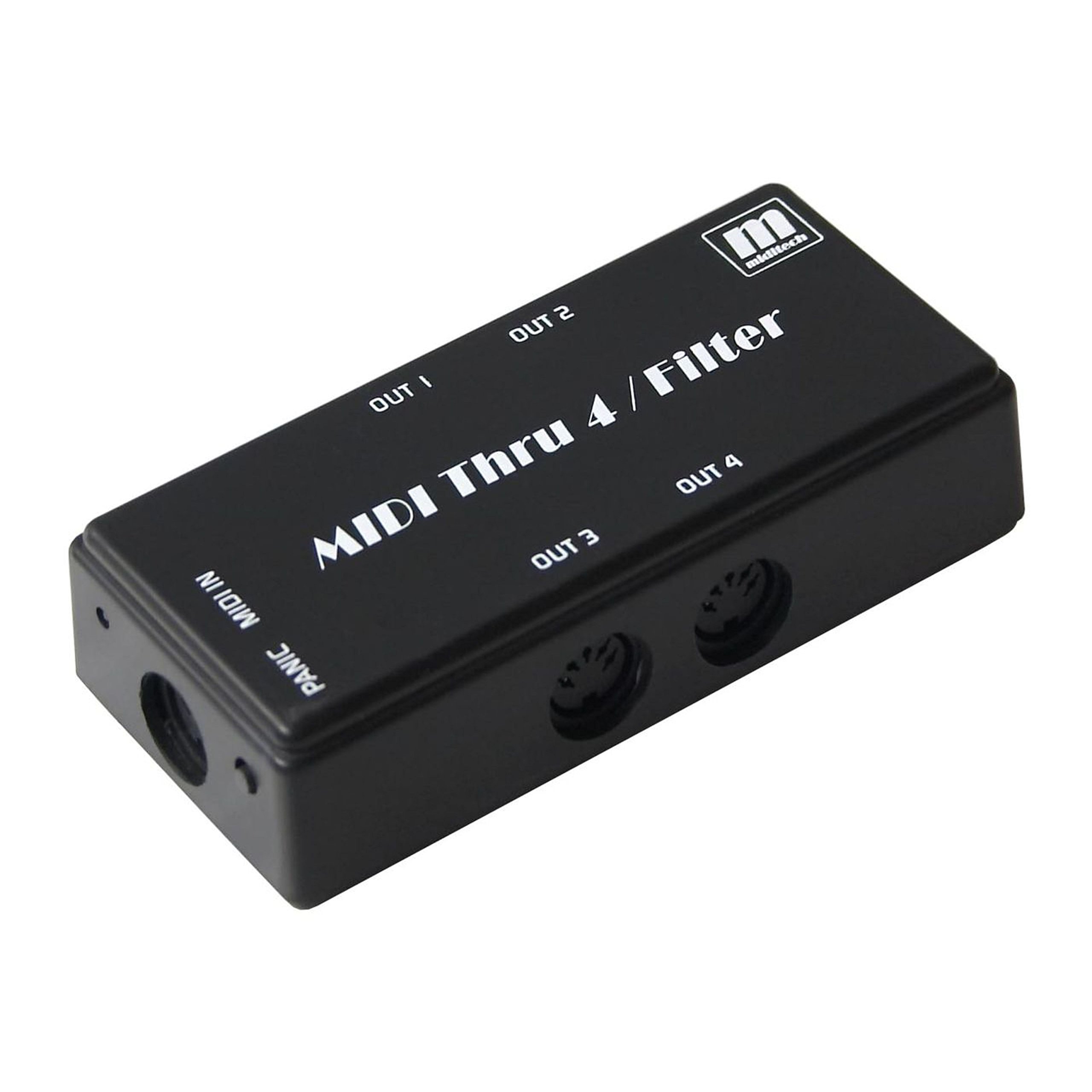 Miditech MIT-00152 Tool MIDI Thru 4 / Filter, Black, x