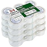 HERKKA Clear Packing Tape, 24 Rolls Heavy Duty Packaging Tape for Shipping Packaging Moving Sealing, Thicker Clear Packing Tape, 1.88 inches Wide, 65 Yards Per Roll, 1560 Total Yards