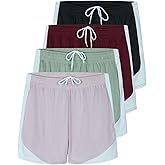 Real Essentials 4 Pack: Girl's Mesh Athletic Running Shorts with Pockets Teens Kids Youth Performance Gym Basketball