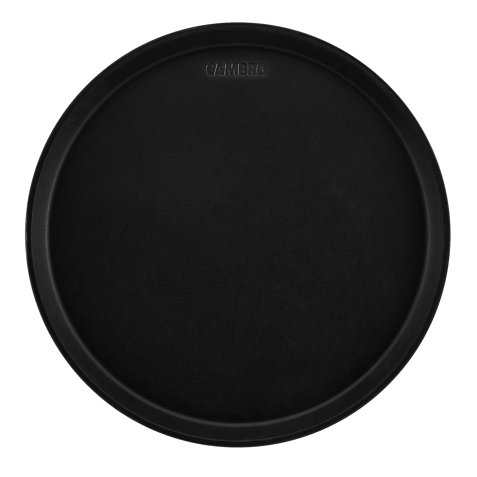 Cambro DM781 Fibreglass Round Non-Skid Tray, 14", Black