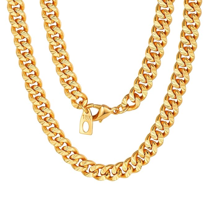 ChainsPro Herren Halskette ohne Anhänger Dick Kette Kupfer 925 Sterling Herzkette für Männer Gold/Silber/Schwarz/Rosegold - 7