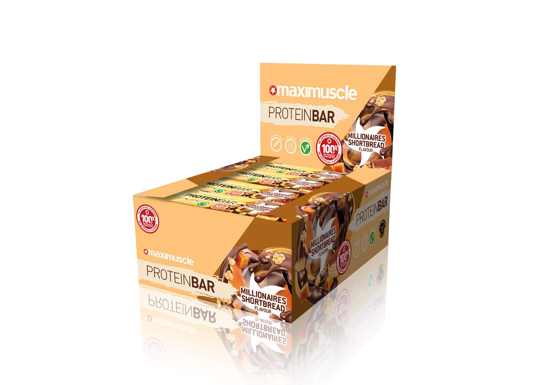 Maximuscle Protein Bar 55G Millionaire Shortbread, 660 g