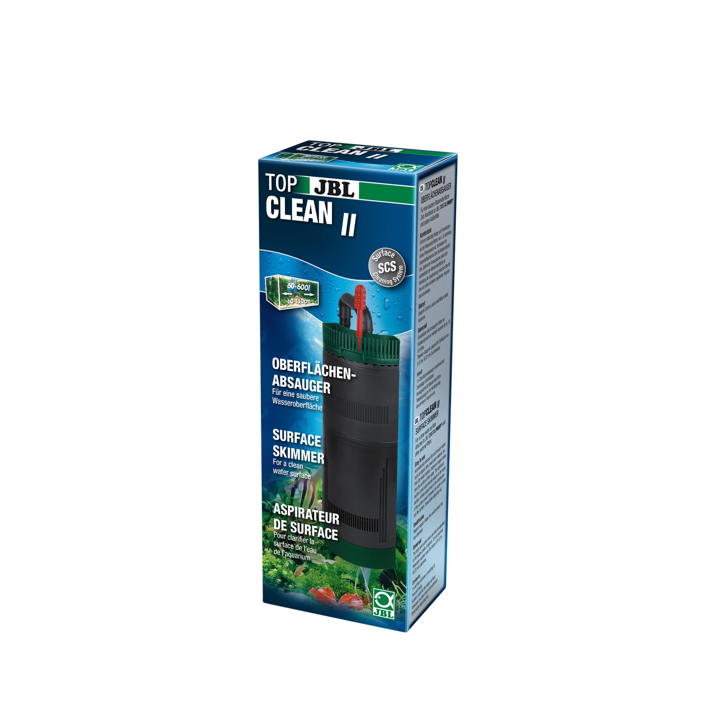JBL TopClean II, Surface skimmer for fresh and saltwater aquariums