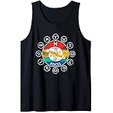 Pisces Zodiac Sign Horoscope Astrology Retro Distressed Tank Top