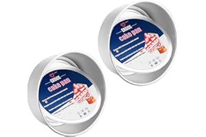 EXGOX 2 Pack 4-Inch Non-Stick Deep Aluminum Round Cake Pan with Removable Bottom for Wedding/Birthday/Christmas Cake Baking Round Cake Tin Set with Loose Base (4 inch)