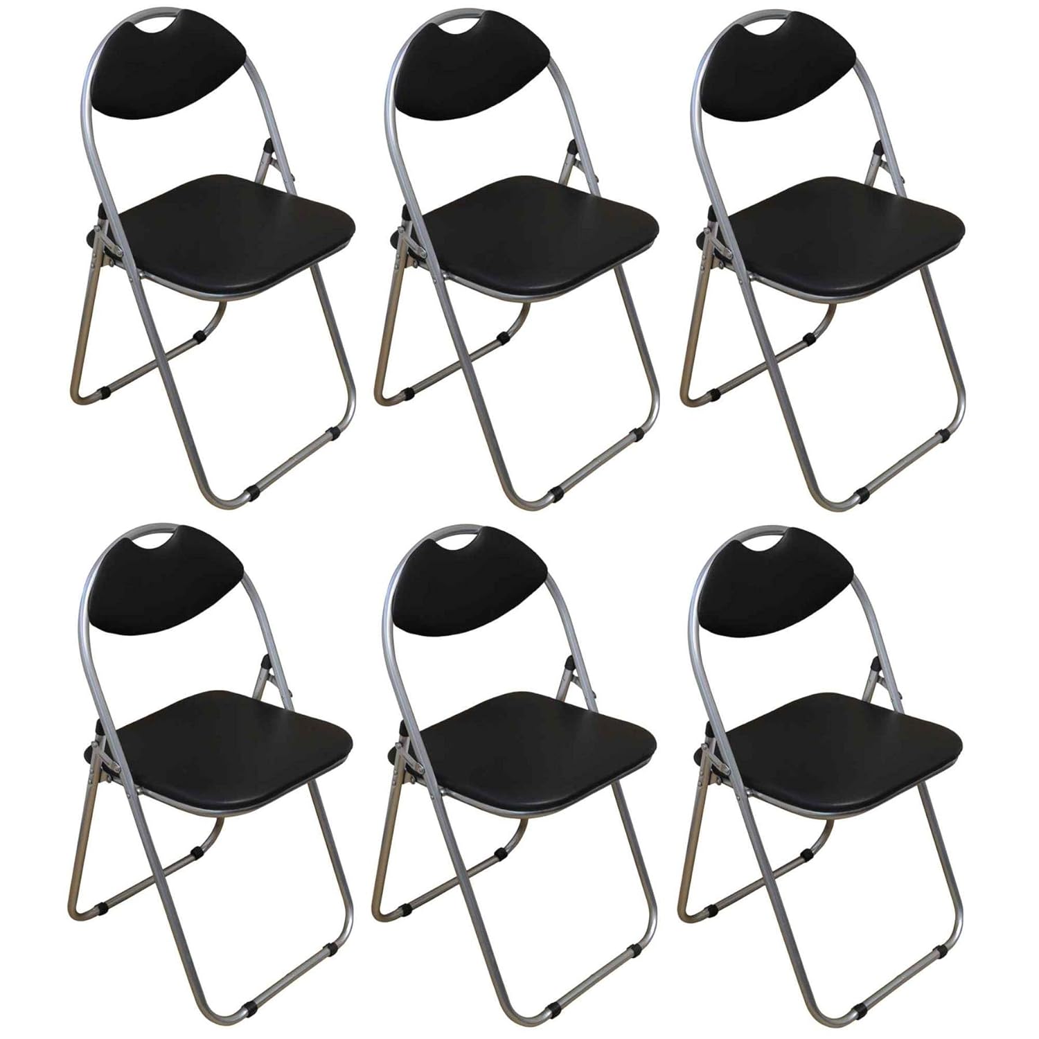 Harbour Housewares Silla De Escritorio Plegable Acolchada Negra 6