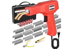GNI 200W Plastic Welder Kit, 1000Pcs Staples Plastic Repair Kit, Professional Plastic Welding Kit, Plastic Bumper Repair Kit with Portable Toolbox, for Car Bumper/Kayaks Plastic Repairs
