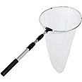 Butterfly Net with 12" Ring, 24" Net Depth, Handle Extends to 36 Inches (12" Ring, 36" Handle)