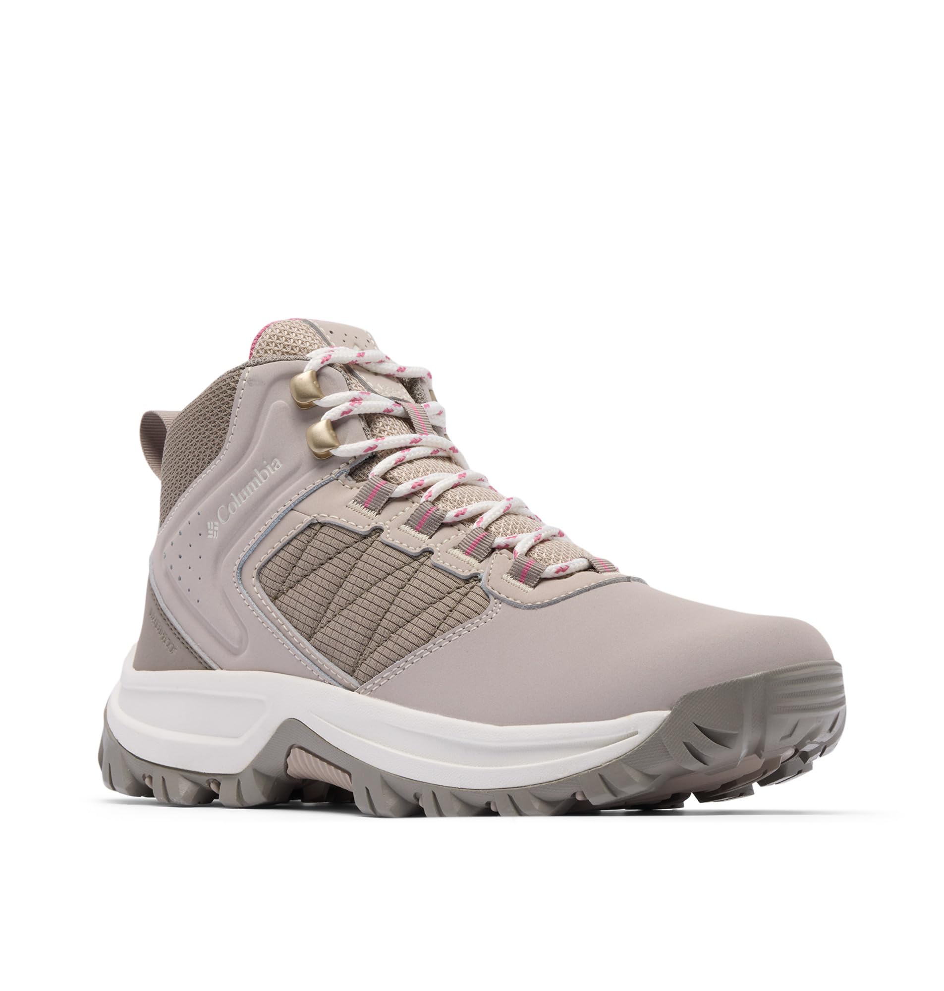Columbia Women's Transverse Waterproof Hiking Boot, Soft Taupe/Rosette, 7 Image