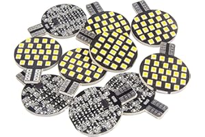 GRB 10 x Super Bright T10 921 194 LED Bulb For RV Trailer Camper Motorhome Boat Ceiling Dome Interior Light 12V 24-SMD Natural White Wedge Lamp (Pack of 10)