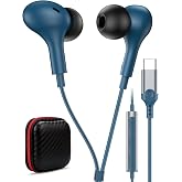 USB C Headphone for Samsung S26 S25 FE S24 A16 A17 Z Wired Earbuds Magnetic | in-Ear Type C Earphone with Microphone Volume Control Bass Stereo Noise Canceling for iPhone 18 Pro Max 17 16 16e 15 Pixel 11
