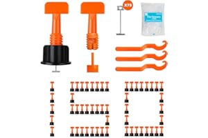 Storystore Tile Leveling System Kit, 150PCS Tile Leveler Installation Tool, 800PCS 2mm Tile Spacers 75 Steel Wedges and 3 Wre