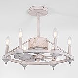 KINGTORO 20.5" Chandelier Ceiling Fans with