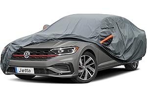 GUNHYI Premium Car Cover Custom Fit Volkswagen vw Jetta (2005-2025), 16 Layers Heavy Duty Car Cover Waterproof All Weather with Zipper Door for Sun Rain Snow Dust Uv Protection