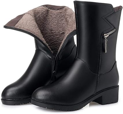 warm leather boots womens