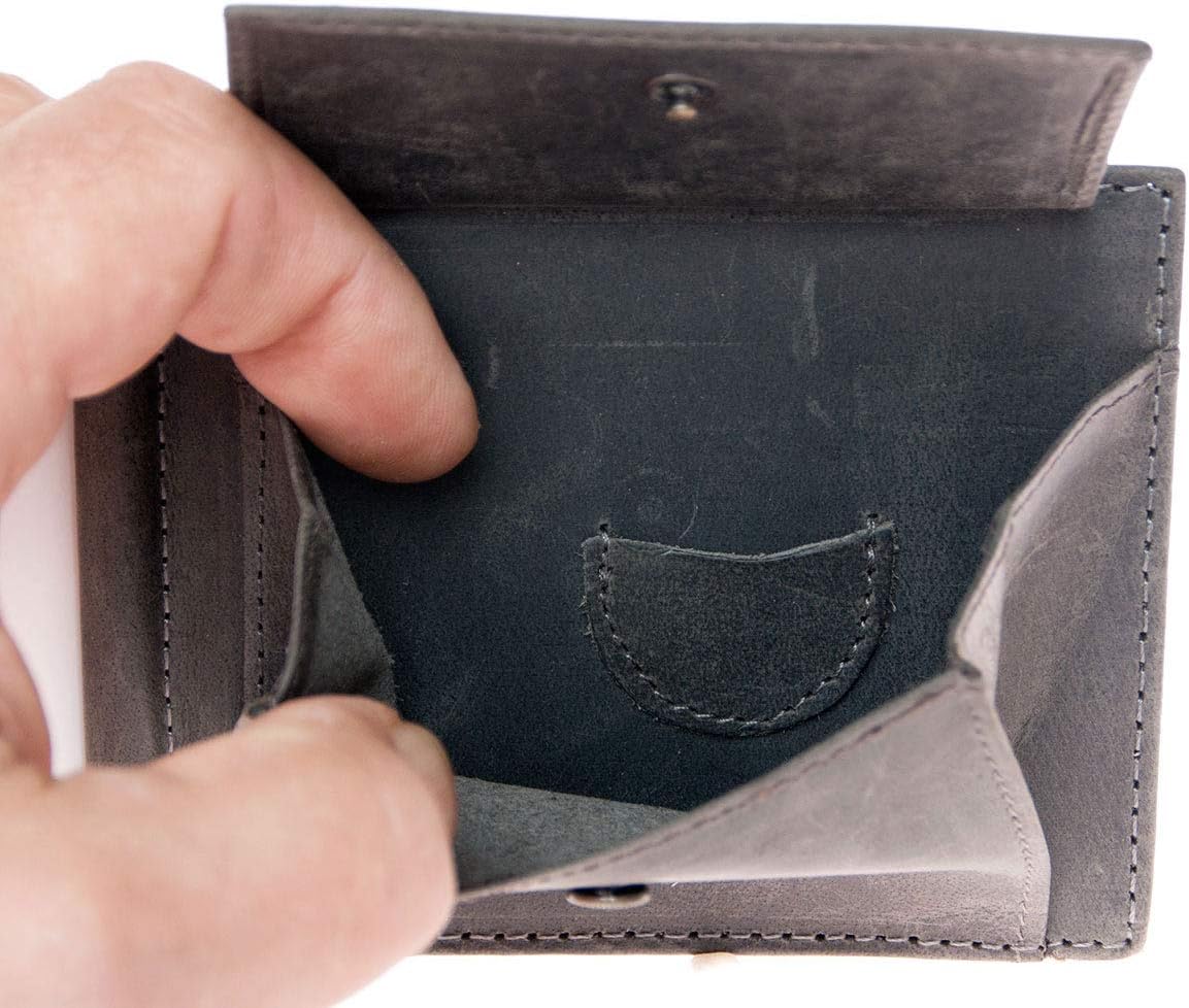 Men's Grey Genuine Leather Bi-fold Pocket Wallet with Scorpion - Image 5