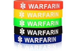 LuxglitterLin 5 Pack Sport Medical Alert ID Silicone Bracelet Rubber Medical Awareness Wristbands 7.5"