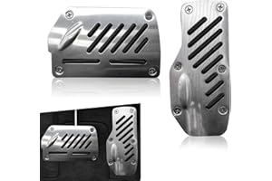 Arwrilt 2 PCS Car Foot Pedal Pads, Brake and Accelerator Pedal Cover Sets, Non-Slip Pedal Cover Modification Accessaries, Universal Safe Driving Parts for Most Cars (Black)