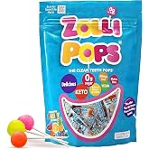 Zollipops Clean Teeth Pops, Sugar-Free, Assorted Fruit Flavors, 3.1 oz | Zero sugar, dentist-approved lollipops help prevent cavities w/ xylitol; great for kids, diabetics &amp; keto diet; dye-free