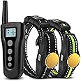 Bousnic Dog Training Collar 2 Dogs Upgraded 1000ft Remote Rechargeable Waterproof Electric Shock Collar with Beep Vibration Shock for Small Medium Large Dogs (15lbs - 120lbs)