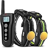 Bousnic Dog Training Collar 2 Dogs Upgraded 1000ft Remote Rechargeable Waterproof Electric Shock Collar with Beep Vibration S