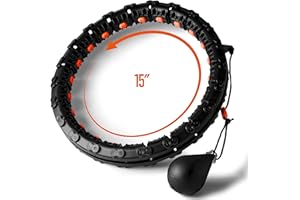 SQUATZ Exercise Hula Hoop for Adults Weight Loss - Weighted Hula Hoop for Workout - Adjustable 22 Piece Design - 47 Inch Circ
