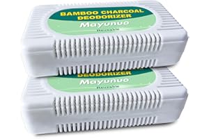 MAYUNUO Refrigerator Deodorizer, More Effective Than Baking Soda Fridge Odor Absorber, Fridge Deodorizer Odor Eliminator, Air Freshener for Refrigerator & Freezer （2 Pack）