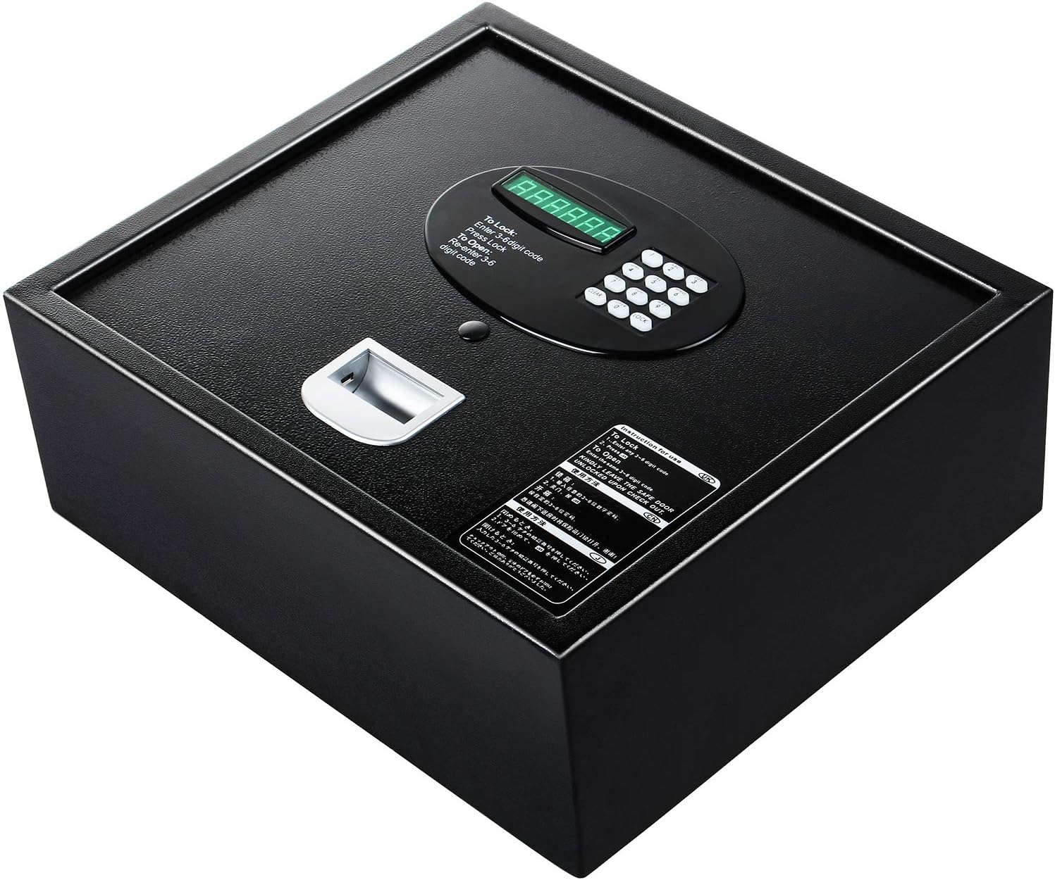 Superday Security Safe Box Drawer Safe Shelf-Mountable Gun Pistol Case with Digital Key & 2 Emergency Key