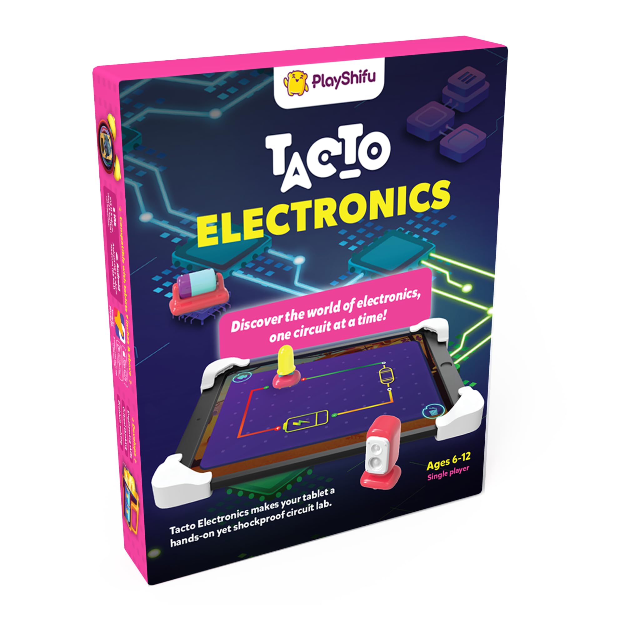 Tacto Electronics by PlayShifu - Real Figurines, Digital Games | Tinkering Game Set for Kids | STEM Toy Gift for Boys & Girls Ages 6 to 12 Years (App Based, Tablet not Included)