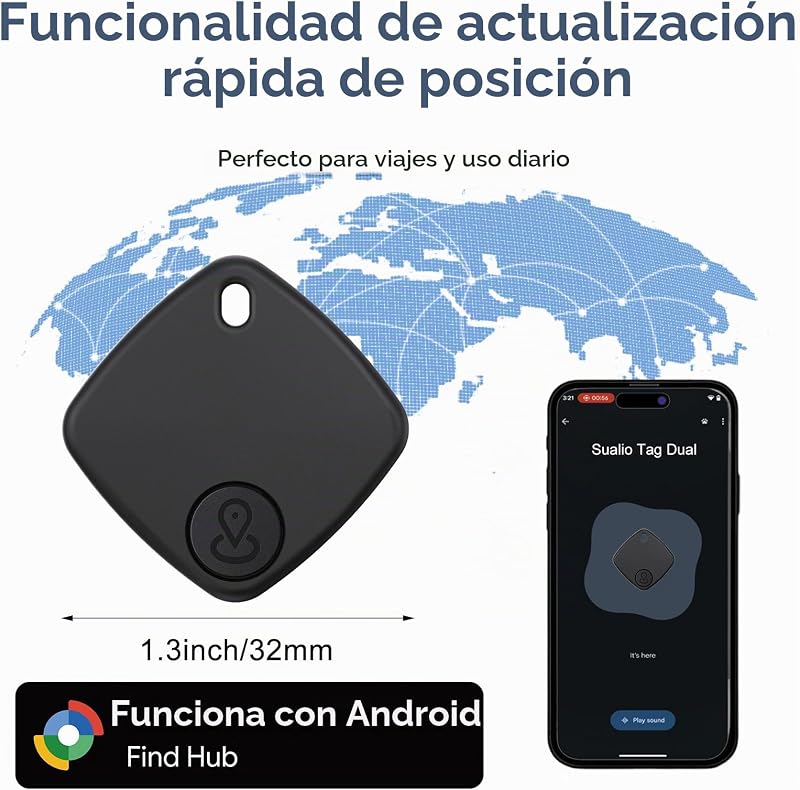Air Tracker Android, 4 Pack Smart Tracker Tag, Bluetooth Locator