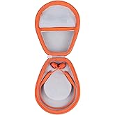 Lebakort Storage Case Compatible with SHOKZ New OpenRun Pro 2/ Mini/OpenRun 1/ OpenSwim/OpenMove Open-Ear Sport Headphones (Gray+ Orange Case)