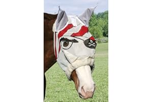 Schneiders Dura-Mesh Designer Fly Horse Masks | Fun Patterns & 70% UV Protection | Durable 1000D Mesh with Ear Coverage & Fleece Comfort