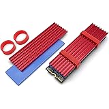 M.2 NVMe Heatsink SSD Cooler for PS5 or Laptop PC Memory Cooling Fin-Red (2 Pack)…