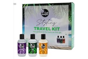 Curl Keeper Travel Pack for Curly Hair - TSA Approved Travel Set Includes Original Liquid Styler, Hold Gel & Styling Cream - Frizz-Free Hair Care Products for All Curl Types - Starter Gift Set
