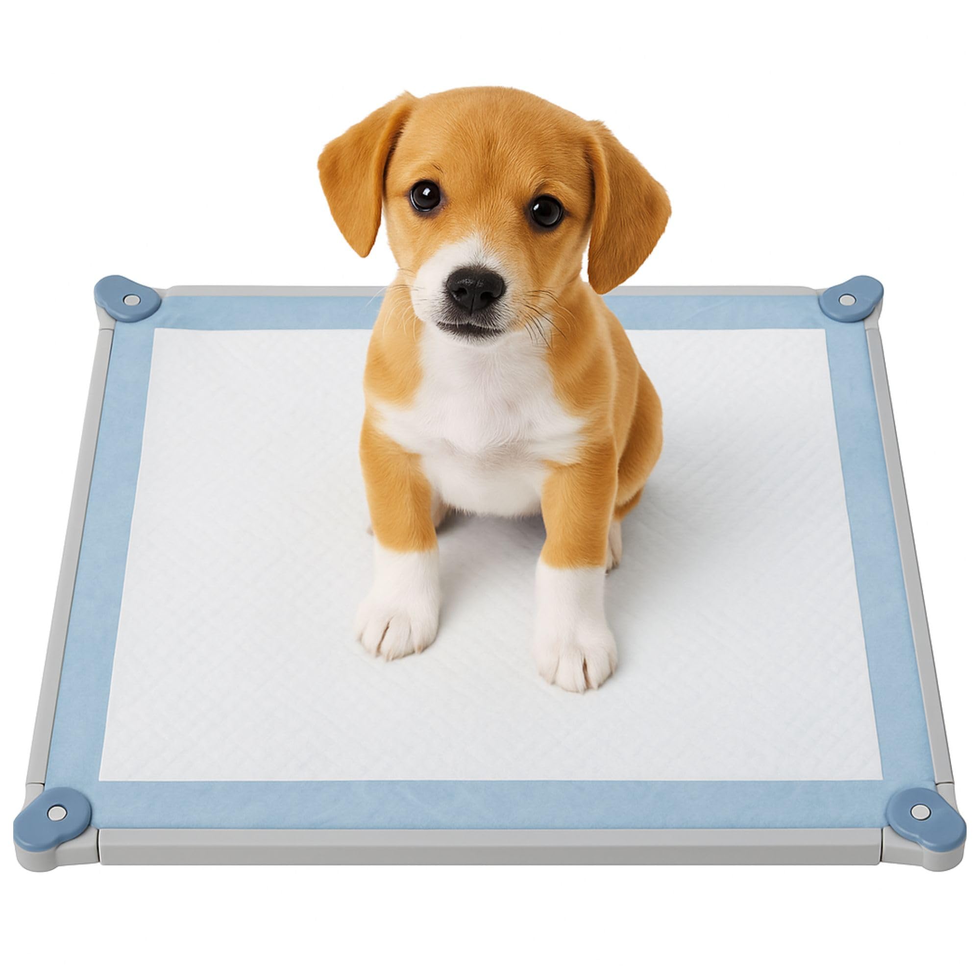 Photo 1 of Pad Genius SureGrip Pee Pad Holder - Fits All Common Pad Sizes, 100% of Urine Stays on Pad, Built-in Lock & Release Pad Grips Secure Pad to Holder, Holder Can Secure to Floor, No Sliding or Folding