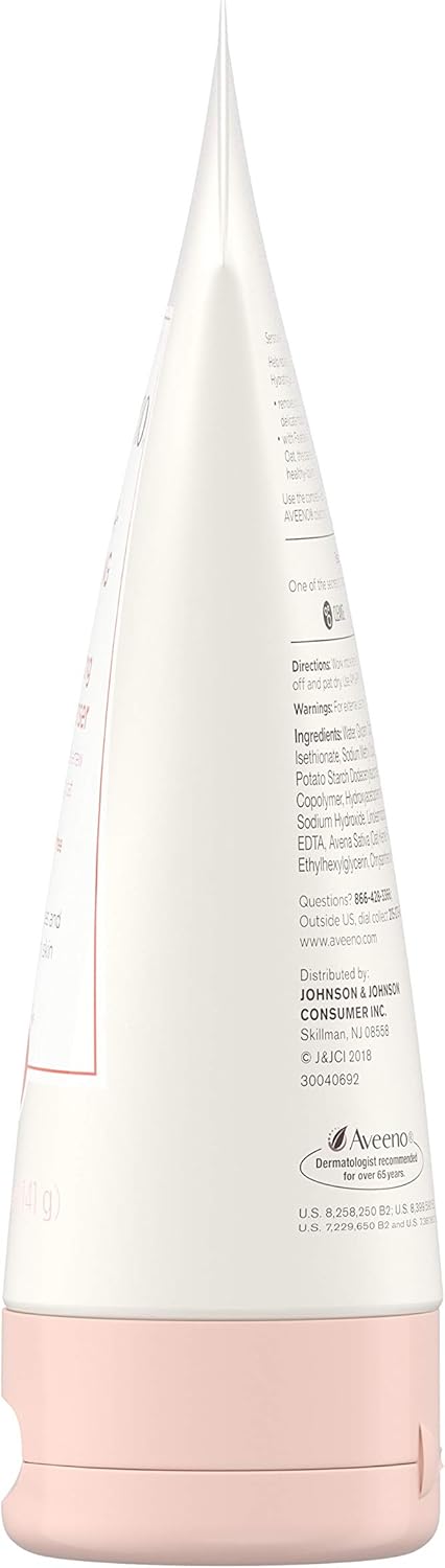 Aveeno Ultra-Calming Hydrating Gel Facial Cleanser with Calming Feverfew & Nourishing Oat, Daily Face Wash for Dry & Sensitive Skin, Hypoallergenic, Fragrance-Free & Non-Comedogenic, 5 oz: Beauty