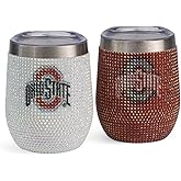 The Memory Company | Licensed NCAA 2-Pack Bling SS Stemless Wine Tumblers