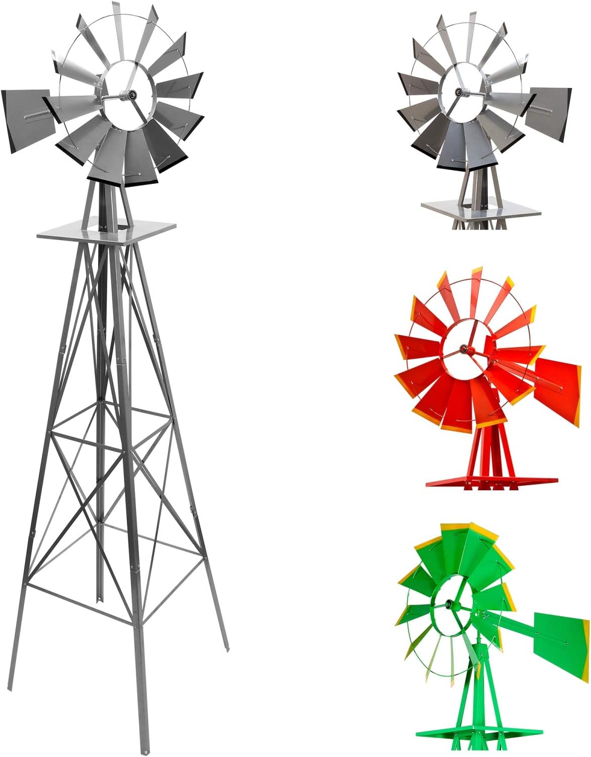 Giant Steel Windmill In US Style Height245 cm, Diameter Windmill55 cm