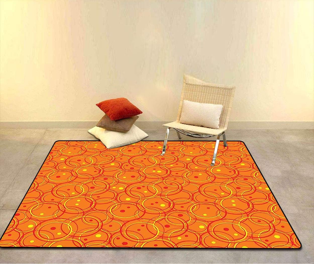 Burnt Orange Doormats, Circle Patterns in Fashion Trend