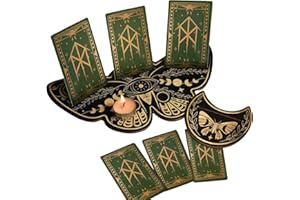 Tarot Card Holder Stand | Aesthetic Wooden Altar Supplies - Oracle Card Witchy Desk Stand - for Office Room Desktop Shelf Div