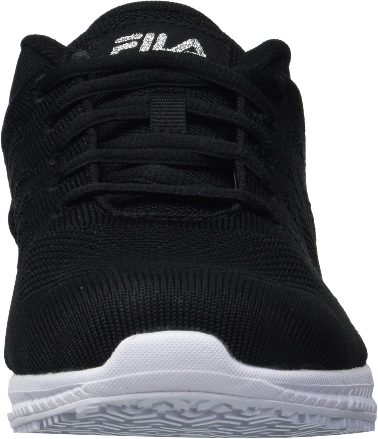  | Fila Women's Memory Techknit Sneakers Slip Resistant Work Shoes Black/White | Shoes