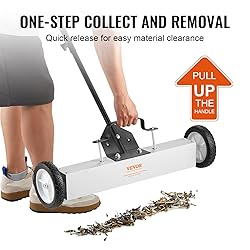VEVOR Rolling Magnetic Sweeper with Wheels, 50Lbs
